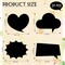 24 Pc Large Black Chalkboard Photo Booth Props – DIY Wedding & Birthday